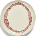 Serax Farfurii pentru mic dejun Feast, 22, 5 cm, alb-roșu, 2 buc (B8921005C)