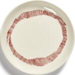 Serax Farfurii Feast pentru desert, 16 cm, alb-roșu, 4 buc (B8921003C)
