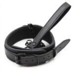 FUKR Fekete nyakörv + póráz - stílusos prémium kiegészítők