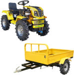 ProGarden Minitractor ProGARDEN Campo T18 V25.1 4x4 18CP benzina hidraulica fata-spate roti 6.00-12 Remorca Campo RM600CT 600kg 1 osie prindere cupla roti profil agricol 6.00-12 (4560000103/4) - agropro