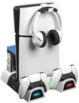 FROGGIEX PS5/PS5 Slim Kiegészítő Ventilátoros állvány + Headset tartó Fehér, FX-P5-C4-W (FX-P5-C4-W) - oneclick