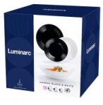 Luminarc Serviciu de Masa 18 Piese, Portelan, Harena Luminarc, Alb si Negru (MRK-501986)