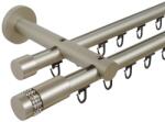 Casa Deco Logistics Galerie metal dubla PICIOR UNIVERSAL TEAVA PROFIL - XANTOS19/19 - CROM MAT Suport draperie