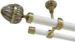 Casa Deco Logistics Galerie tavan fara inele ODEON - 25/19 - alb/aur antic Suport draperie