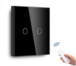 Torelectric Întrerupător tactil dublu cu senzor telecomandă M1 negru