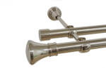 Casa Deco Logistics Galerie dubla fara inele PRINCE 19 mm inox Suport draperie