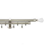 Casa Deco Logistics Galerie metal dubla PICIOR UNIVERSAL TEAVA PROFIL - CRISTAL CONE19/19 - CROM MAT Suport draperie