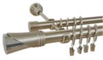 Casa Deco Logistics Galerie dubla DUNCAN 25/19 - inox Suport draperie