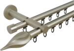 Casa Deco Logistics Galerie metal dubla PICIOR UNIVERSAL TEAVA PROFIL - TWISTER19/19 - CROM MAT Suport draperie