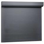 Casa Deco Logistics Usa de garaj rulou aluminiu antracit lamela 55 mm actionare manuala cu arc si incuietoare cu cheie