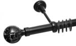 Casa Deco Logistics Galerie metalica simpla Ball 25 mm negru Suport draperie