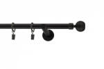 Casa Deco Logistics Galerie SIMPLA PRINDERE PERETE PICIOR UNIVERSAL 19 mm KULA OPTIC NEGRU Suport draperie