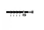 Casa Deco Logistics Galerie duo - PRINCE /19 - negru lucios + INOX Suport draperie
