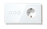 Torelectric Întrerupător tactil triplu+Priza M1