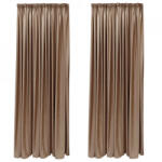 Casa Deco Logistics Set Draperie Catifea Velvet Cu Rejansa De 8 Cm Bej