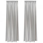 Casa Deco Logistics Set Draperie Catifea Velvet Cu Rejansa De 8 Cm Silver