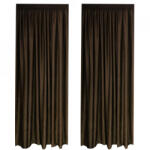 Casa Deco Logistics Set Draperie Soft Uni Semi Opaca Cu Rejansa De 8 Cm Maro