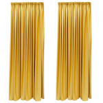 Casa Deco Logistics Set Draperie Catifea Velvet Cu Rejansa De 8 Cm Galben
