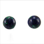  Azurit kerek kaboson fülbevaló