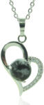  Hópehely obszidián köves kristályokkal díszített szív medál ajándék nyaklánccal