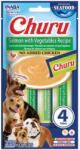 Inaba Foods Dog Churu Fish Based Salmon with Vegetables Recipe 4x14g recompensă cremoasă cu somon și legume pentru câini