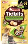 Inaba Foods Cat Churu Tidbits Rețetă cu Pui și Aromă Dashi 8×12 g gustări moi și cremoase cu pui și bulion Dashi pentru pisici