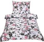 BellaTEX pamut - 140 × 200 cm, 70 × 90 cm - csipkerózsa - rózsaszín, szürke (4986)