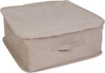 Compactor SANDY cipzáras textil tárolódoboz ruhák és takarók számára, 46 × 46 × 20, 5 cm (NIKorg004)