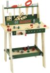 KLEIN TOYS Bosch fa munkapad fenyőfából - közepes méret gyermek szerszámokkal 8169 (8169)