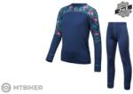 Sensor Merino Impress gyerek szett, deep blue/floral (150)
