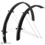 FORCE 58 Aluflex trekking sárvédő szett + rögzítőpálcák, 28", fekete