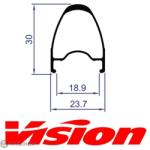 Vision TEAM 30 DB CH/TL 28-os országúti felni, 24 lyukas