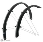 FORCE Aluflex 48 trekking sárvédő szett + rögzítőpálcák, 28", fekete