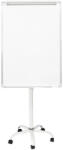  Mágneses flipchart tábla, 70 x 100 cm, műanyag, gurulós, állítható magasságú, 5 db fékezhető kerékkel, filctartó polccal, papír csiptetővel (HOP1001806)