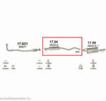 Marix K17.54 - Kipufogó közép dob OPEL VECTRA 1.6, 1.7 D (1995-2002) (K17-54)