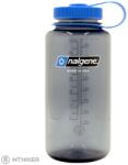 Nalgene Wide Mouth Sustain üveg, 1 l, szürke, kék kupakkal, happy gene