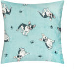 BellaTEX Ellík párna, 35 × 40 7023/197, buldog, kék szín (13445)