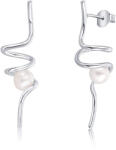 JwL Luxury Pearls Cercei lungi din argint cu perlă JL0620