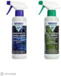 Nikwax Twin textil- és bőrtisztító spray/ujjlenyomat-tisztító gél spray, 2 x 300 ml