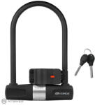 FORCE zár, patkó, 11, 5 x 18, 9 cm, tartóval, fekete