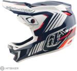 Troy Lee Designs HELMA D4 POLYACRYLITE sisak, quarter kék/fehér (L (58-59 cm))