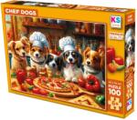 KS Games Puzzle KS Games din 100 piese - Câini bucătari (31501) Puzzle