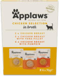 Applaws 24x70g Applaws tasakos hús-/hallében gazdaságos csomag, csirke mix (3 féle), nedves macskaeledel
