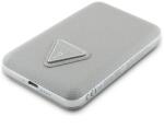 CG Mobile Guess Pu Grained Triangle Logo Vésztöltő Type-C Aljzat 5000mah, Magsafe, Bézs