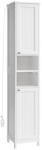 Brius Dulap baie inalt ingust lumina led rafturi reglabile mdf, 30x30x170 cm, usa reversibila, alb (EZ-BBC566W03)