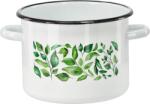 Chomik Oală emailată 4, 5 L 20 cm albă Ficus *9204 (CH-EMA9204)
