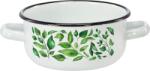 Chomik Oală Emailată cu Două Mânere 1, 5 L 16 cm Albă Ficus *9129 (CH-EMA9129)