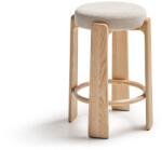 Kave Home Bézs-világos natúr színű kőrisfa bárszék (ülésmagasság 75 cm) Granite - Kave Home - bonami - 145 112 Ft