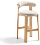 Kave Home Bézs-világos natúr színű kőrisfa bárszék (ülésmagasság 75 cm) Granite - Kave Home - bonami - 164 943 Ft