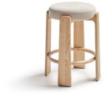 Kave Home Bézs-világos natúr színű kőrisfa bárszék (ülésmagasság 65 cm) Granite - Kave Home
